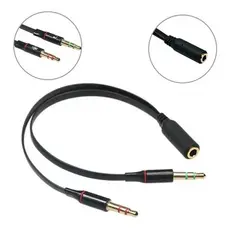 Cabo Adaptador P3 Femea Headset Para 2 P2 M Audio Microfone