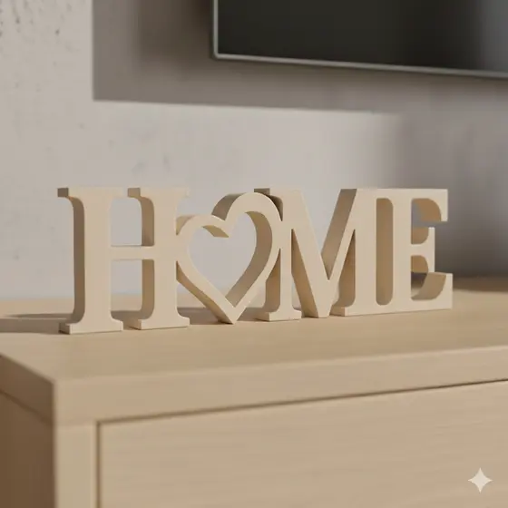 Enfeite decorativo letreiro Home Decoração para Casa  e Decoração para a Sala