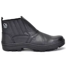 Bota Botina Segurança  de Couro EPI Masculina Para Trabalho com Certificação Ca Biqueira PVC