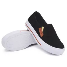 Tênis Sapatênis Sapatilha Feminino Casual Slip On Com Zíper Confortável Envio Imediato