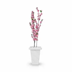 Planta Artificial Cerejeira Rosa Sakura com Vaso Grande Decoração Casa Enfeite Sala Escritório