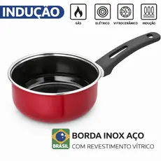 Panela Papeiro Borda Inox Cabo Baquelite Aço Cozinha