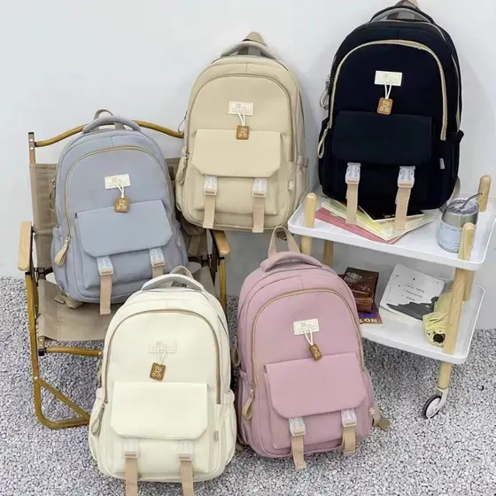Mochila Reforçada Casal Feminina Escolar Grande Capacidade Mochila De Coreana Promocao