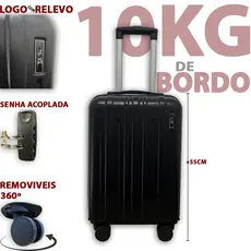 Mala de Bordo 10 Kg Roda Dupla Mala Viagem Rodinhas 360° 2026 Novo Com Senha