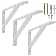 Suporte Mão Francesa 35cm 3 peças Suporte Cantoneira para Prateleira
