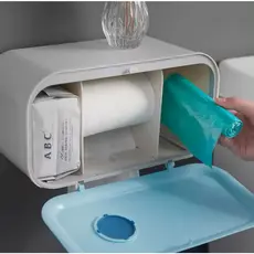 Dispenser Porta Papel Higienico / Toalha / Saco De Lixo  Urban Suporte Compacto para Banheiro