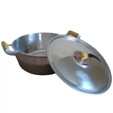 Panela Caçarola Grande de Alumínio Fundido Batido Grosso Polido 7L  nº30