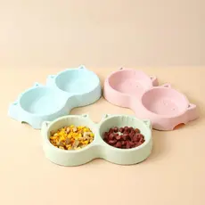 Comedouro Duplo Gato Luxo Pet 250 Ml ROSA
