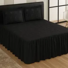 Jogo de cama casal padrão Preto Margadona 3 peças