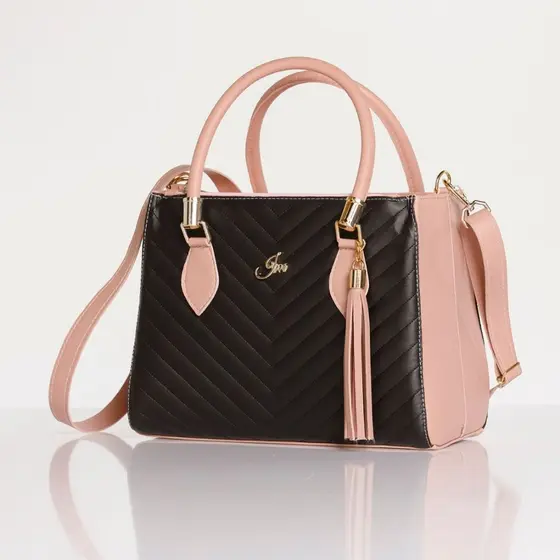 Bolsa Feminina Bicolor Transversal e de Mão Duas Cores Immateriale