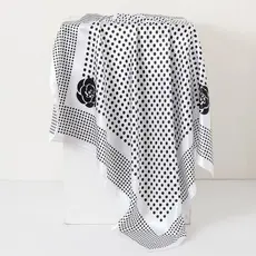 Lenços De Cabelo Lenço De Seda 90 * 90cm Impressão Cetim Grande Quadrado Xales Para Mulheres Marca De Luxo Designer Hija