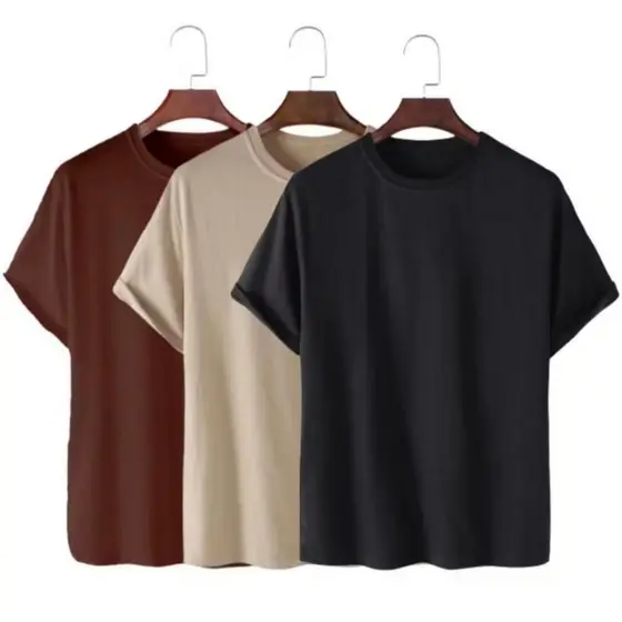 Kit 3 Camiseta Basíca T-Shirt Feminina 100% Algodão Lisa Promoção Gola Redonda Oversized - Promoção Frete Grátis