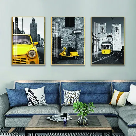 Produto Quadros Decorativos Trio Kit 3 peças Grandes 90x60 ou 60x40 mais de 50 opções de imagens Quadro decorativo Sala Quadro decorativo Quarto Quadro decorativo Escritório Quadro decorativo Marmorizado Quadro decorativo abstrato Folhas arte quadro mosai