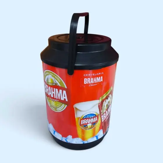 Cooler Térmico Redondo Estampa Personalizada para 10 Latas com Alça.