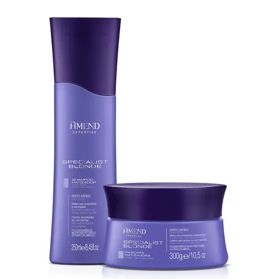 Amend Kit Matizador Specialist Blonde Shampoo 250ml + Máscara 300g