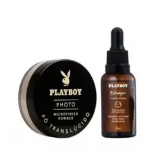 Kit Blindagem 3x1 Fixação Extrema 15ml Playboy + Pó Translúcido Photo Microfinish Powder Playboy