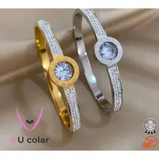 Elegância Simples: Pulseira Numeral Romano Ouro Rosa e Prata - Estilo Coreano Moderno