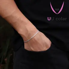 Pulseira Fina em Aço Inoxidável Figaro - Joia Punk Casual para Homens e Mulheres