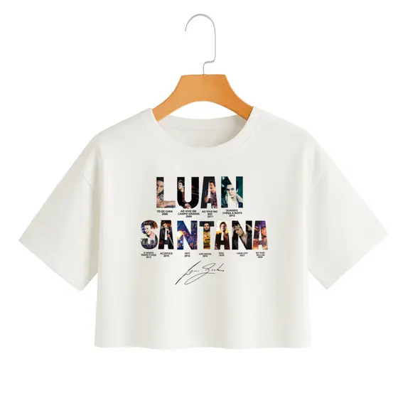 BLUSA CROPPED FEMININO LUAN SANTANA ASSINATURA ROUPA SHOW SERTANEJO entrega rapida