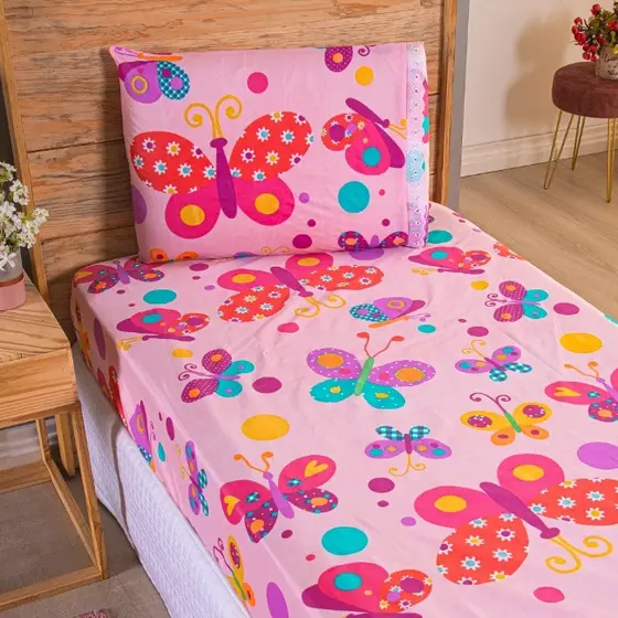 Jogo de Cama Solteiro 02 Peças Estampado