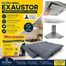 Filtro Para Exaustor e Depurador de Ar Universal 60x80 cm 100% Poliéster Gramatura 100