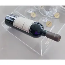 SUPORTE GARRAFA DE VINHO EM ACRILICO PORTA GARRAFA DE VINHO ENFEITE ADEGA ACRILICO