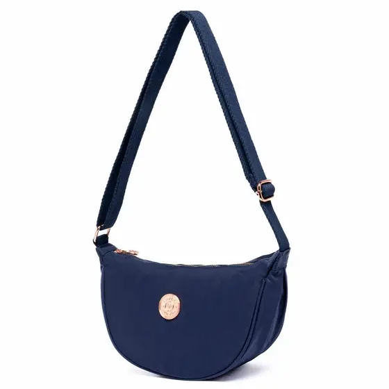 Bolsa Meia-Lua Transversal Feminina com Bolso Antifurto Compacta, Estilosa Espaçosa