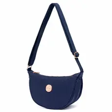 Bolsa Meia-Lua Transversal Feminina com Bolso Antifurto Compacta, Estilosa Espaçosa