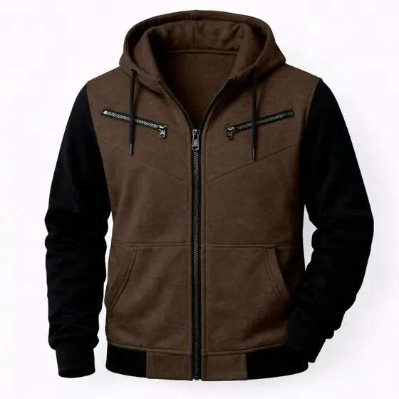 Moletom De Ziper Blusa De Frio Capuz  E Bolso Limitado Top!!!