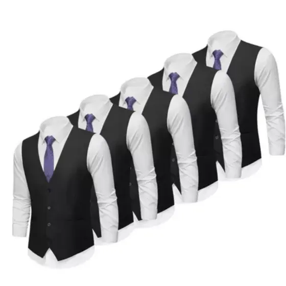 Kit 5 Coletes Social Masculino Ajustável P/ Blazer e Ternos - Varias Cores