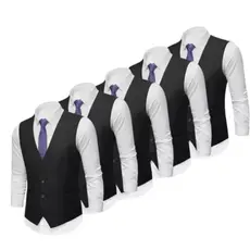 Kit 5 Coletes Social Masculino Ajustável P/ Blazer e Ternos - Varias Cores