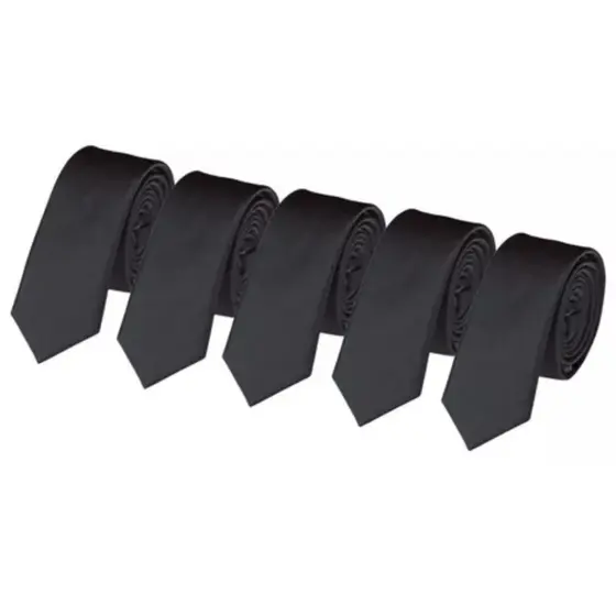 Kit 5 Gravatas Slim Luxosas Masculino P/ Padrinho e Formaturas - Promoçao