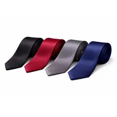 Kit 4 Gravatas Slim Masculino P Ternos, formatura e Coletes sociais - Envio Imediato