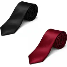 Kit 2 Gravatas Social Masculina Luxuosa - Varias Cores