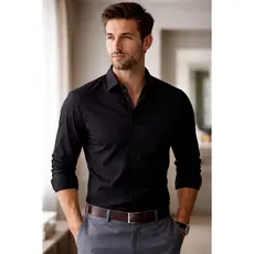 CAMISA SOCIAL CONFORT TOP SLIM MASCULINA TECIDO PREMIUM - EVENTOS, FESTAS