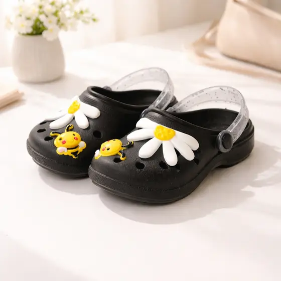 Babuche Menina Infantil Macio Florzinha Feminina