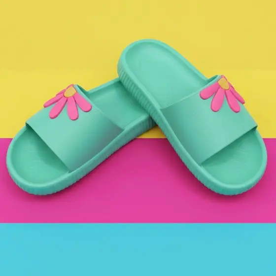 Chinelo Menina Infantil Adulto Feminina Macio Florzinha Personalizado