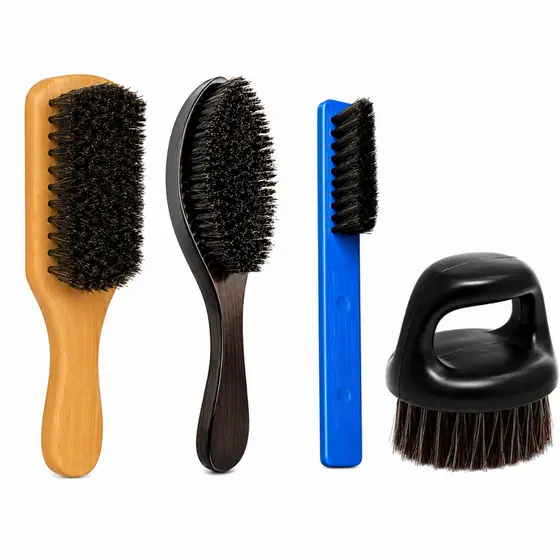 Escova de Barbeiro para Cabelo Waves Fade Degradê Profissional