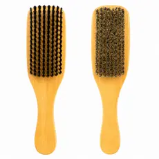 Escova Dupla Face Para Barba E Cabelo Madeira Profissional