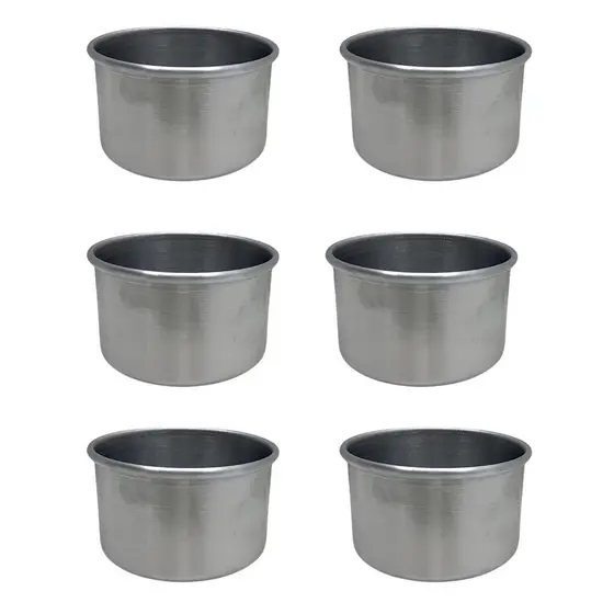 Forminha de Bento Cake Forma Pequena de Alumínio Kit 6 un. Forma redonda pequena Forma para X Bolo