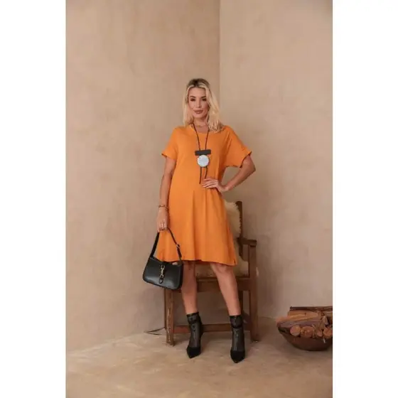 VESTIDO FEMININO BÁSICO PLUS SIZE ELEGANTE SOLTINHO CONFORTÁVEL SEM TRANSPARÊNCIA