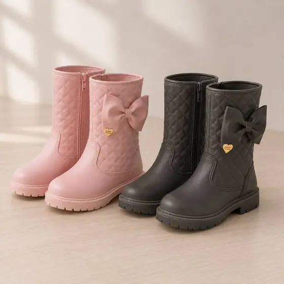 Bota Feminina Confortável Infantil Matelassê Cano Longo Maguilu Baby