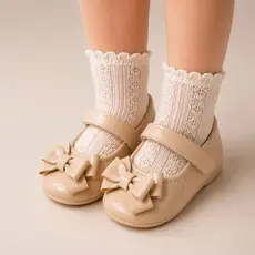 Sapatilha Feminina Infantil Econômica Laço Duplo Verniz Maguilu Baby Confortável