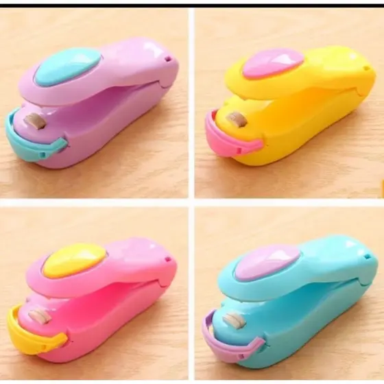 Mini Seladora Lacrador Portátil Embalagens Plástico Pilha