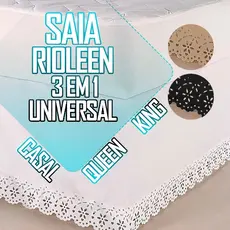 Saia 3 em 1 com Regulagem Ajustável Cabeceira Cama Box Colchobox Rioleen - Casal / Queen / King