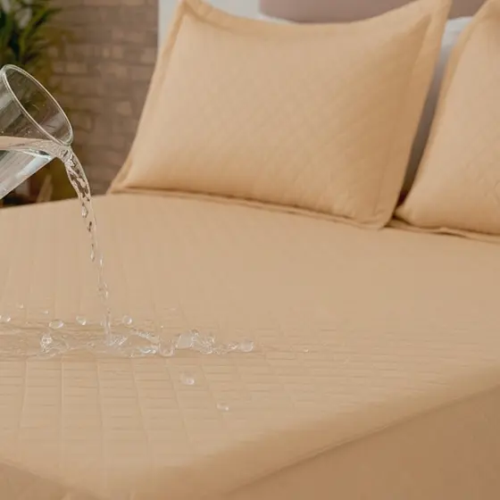 KIT Impermeável Matelado - Protetor de Colchão + Protetor Porta Travesseiro + Saia Box - Exclusivo