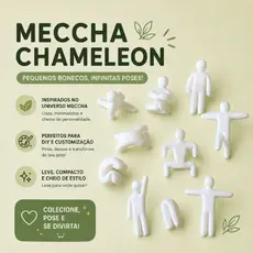 bonecos meccha chameleon unidade e kit com 5 e 10un