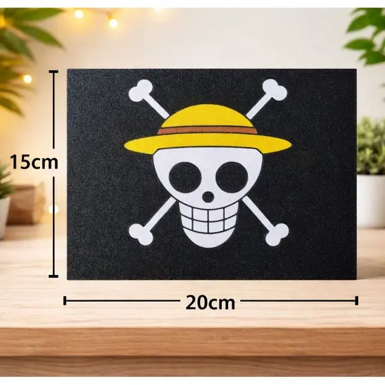 One piece quadro decorativo, bandeira Jolly Roger Luffy PLA