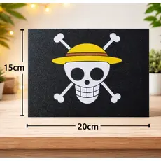 One piece quadro decorativo, bandeira Jolly Roger Luffy PLA