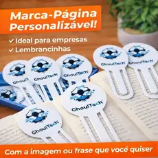 Marca página Personalizável (kit 20 ou 40) com logo ou frases Personalizável (preço de atacado)
